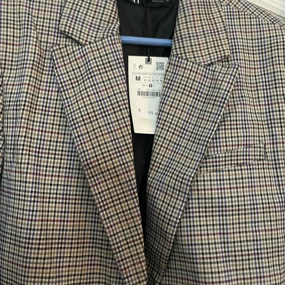 Zara houndstooth blazer size m